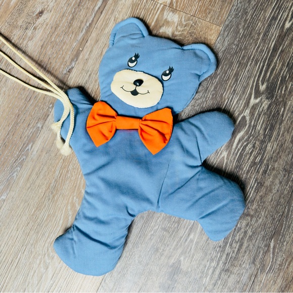 Century Originals Nursery Wall Hanging Bears Bow Ties Balloons Plush 1987 Vtg - Picture 5 of 15